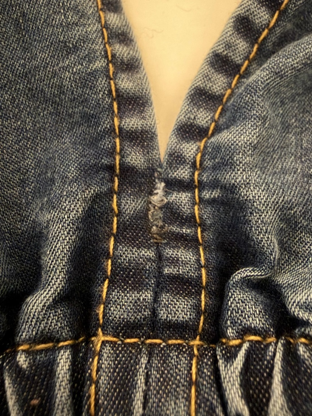 New Sleeveless Denim Jumpsuit M Wide Leg Blue Chambray Boho Comfy Chic Vacation - Picture 16 of 16